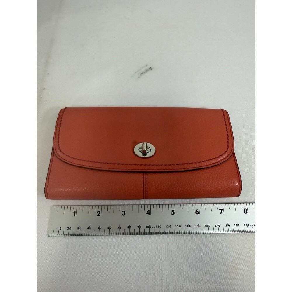 Coach Park Leather Turnlock Slim Envelope Wallet EXCELLENT